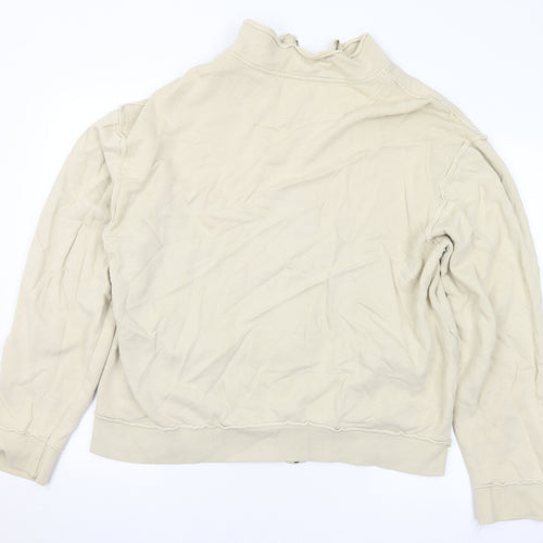 John Rocha Mens Beige Cotton Full Zip Sweatshirt Size L