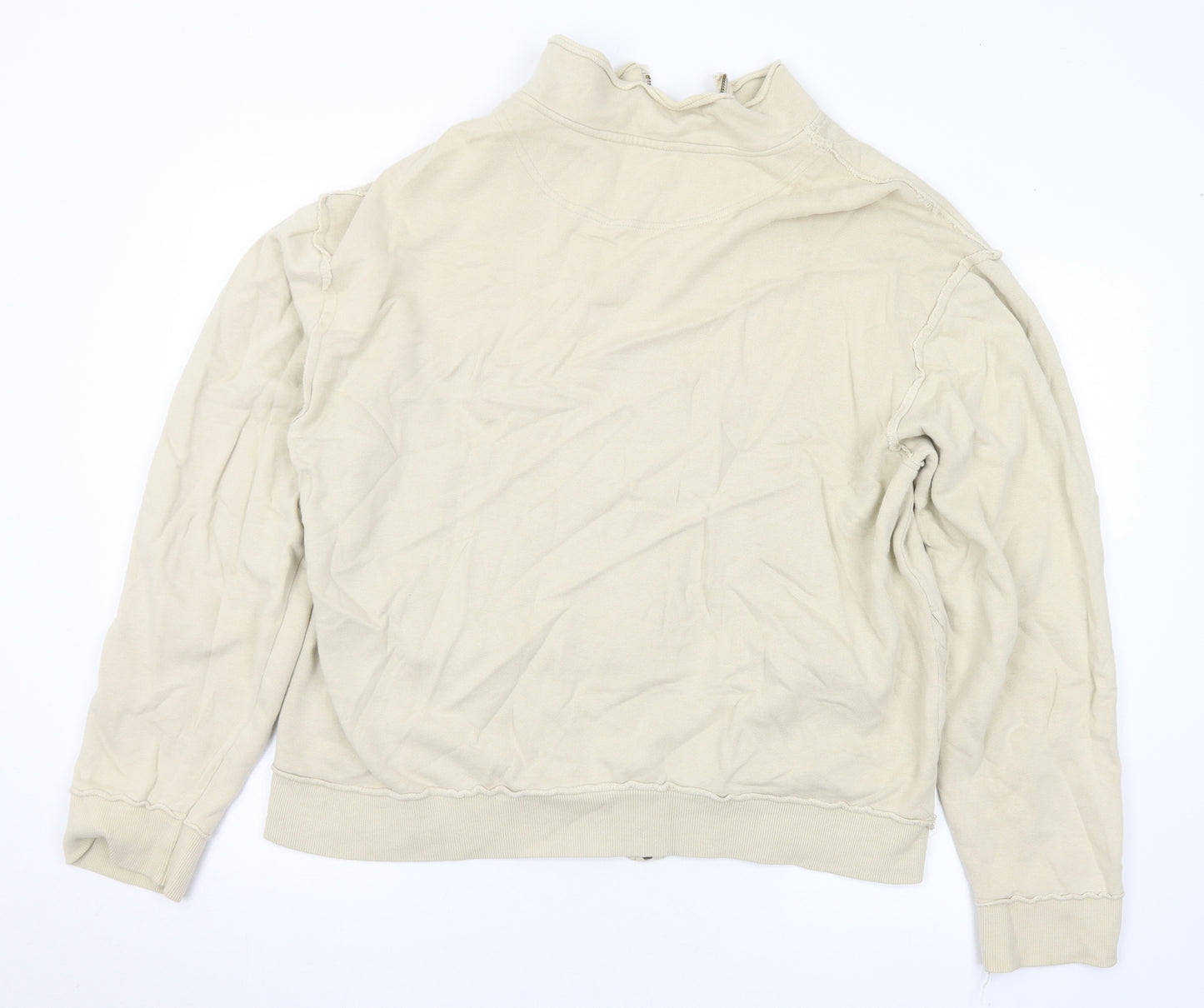 John Rocha Mens Beige Cotton Full Zip Sweatshirt Size L