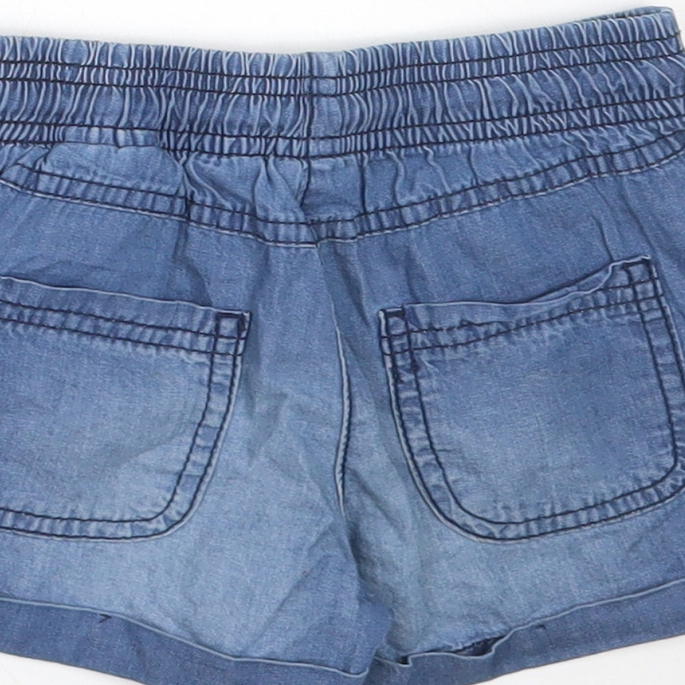 Lupilu Girls Blue Cotton Bermuda Shorts Size 2-3 Years Regular Tie