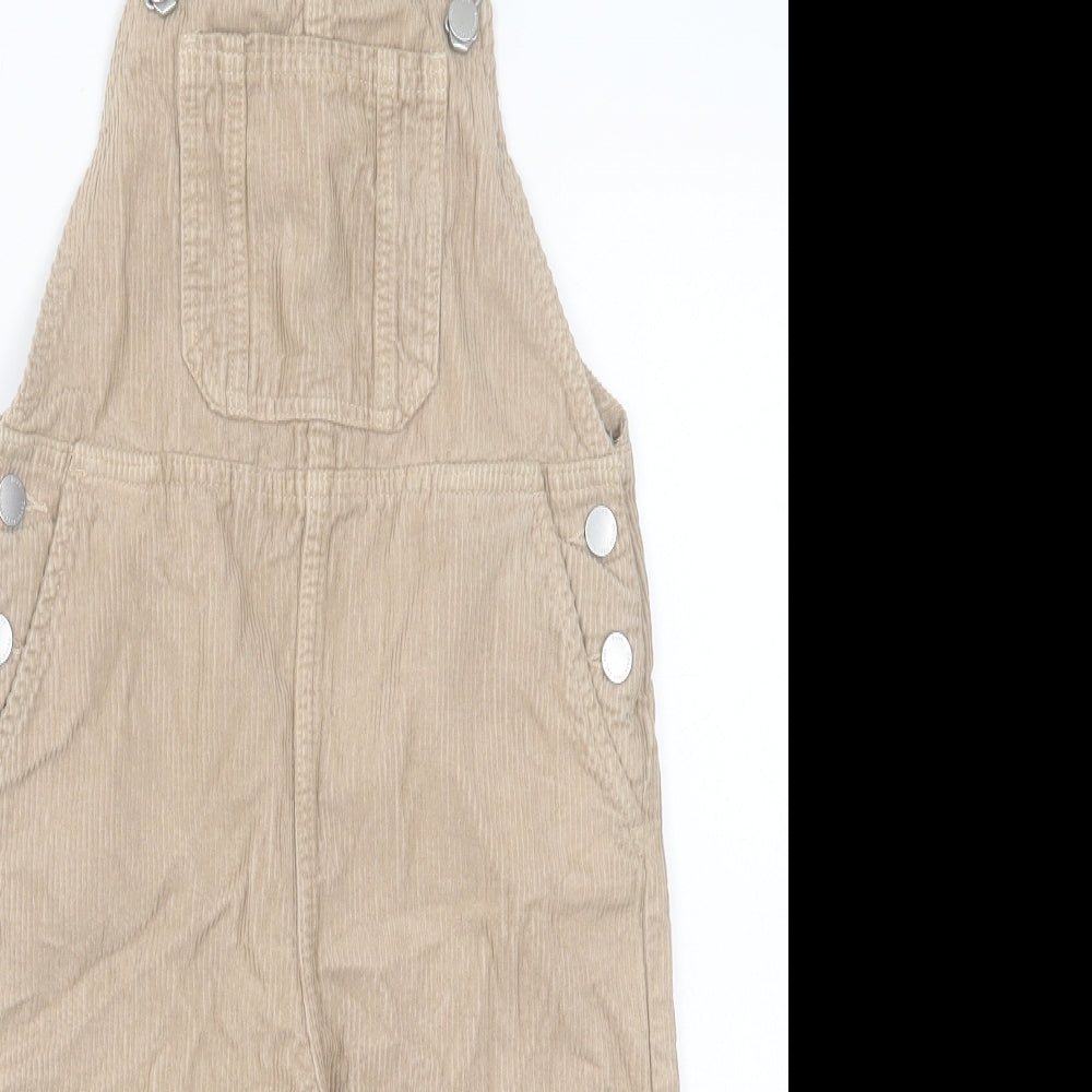 NEXT Girls Brown Cotton Playsuit One-Piece Size 6 Years Button