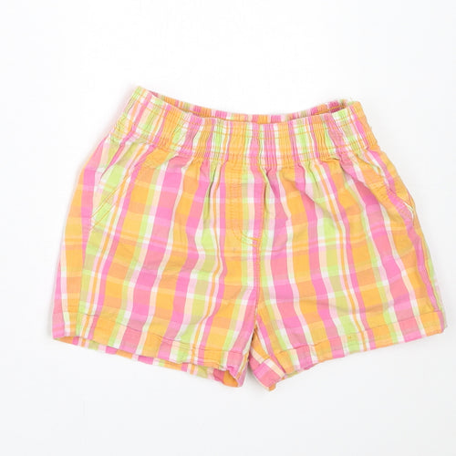 Lupilu Girls Multicoloured Plaid Cotton Bermuda Shorts Size 5-6 Years Regular
