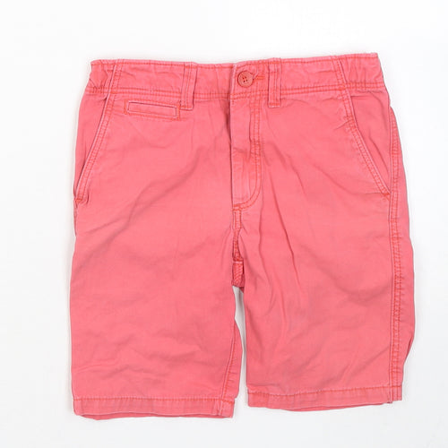 H&M Girls Pink Cotton Dungaree Shorts Shorts Size 6-7 Years Regular