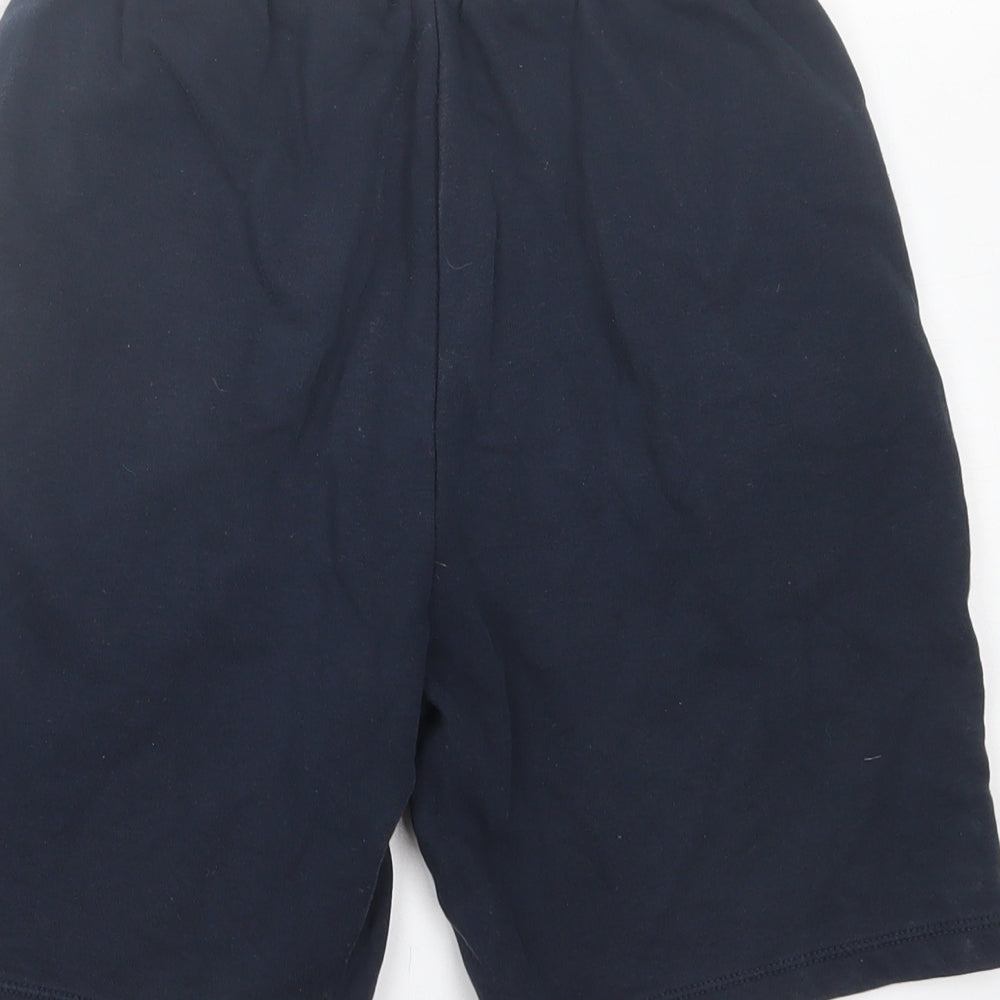 NEXT Boys Blue Cotton Sweat Shorts Size 10 Years Regular Tie
