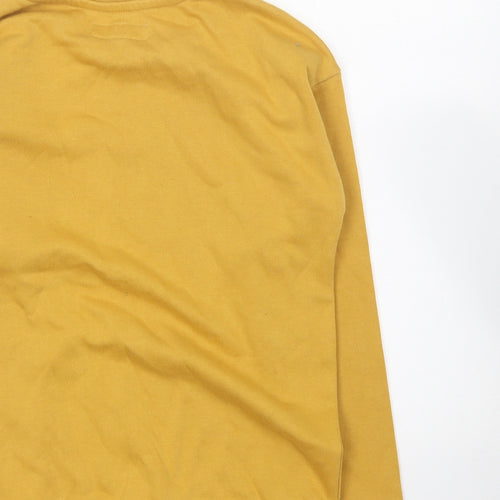 Primark Girls Yellow Round Neck Cotton Pullover Jumper Size 9-10 Years