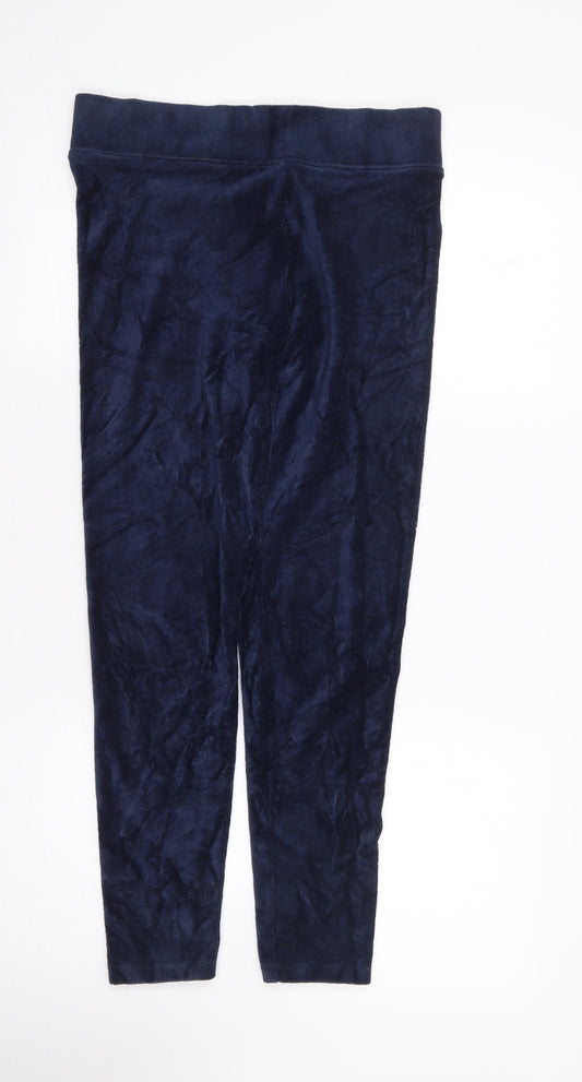 Marks an dspencer Womens Blue Cotton Carrot Leggings Size 10 L26 in