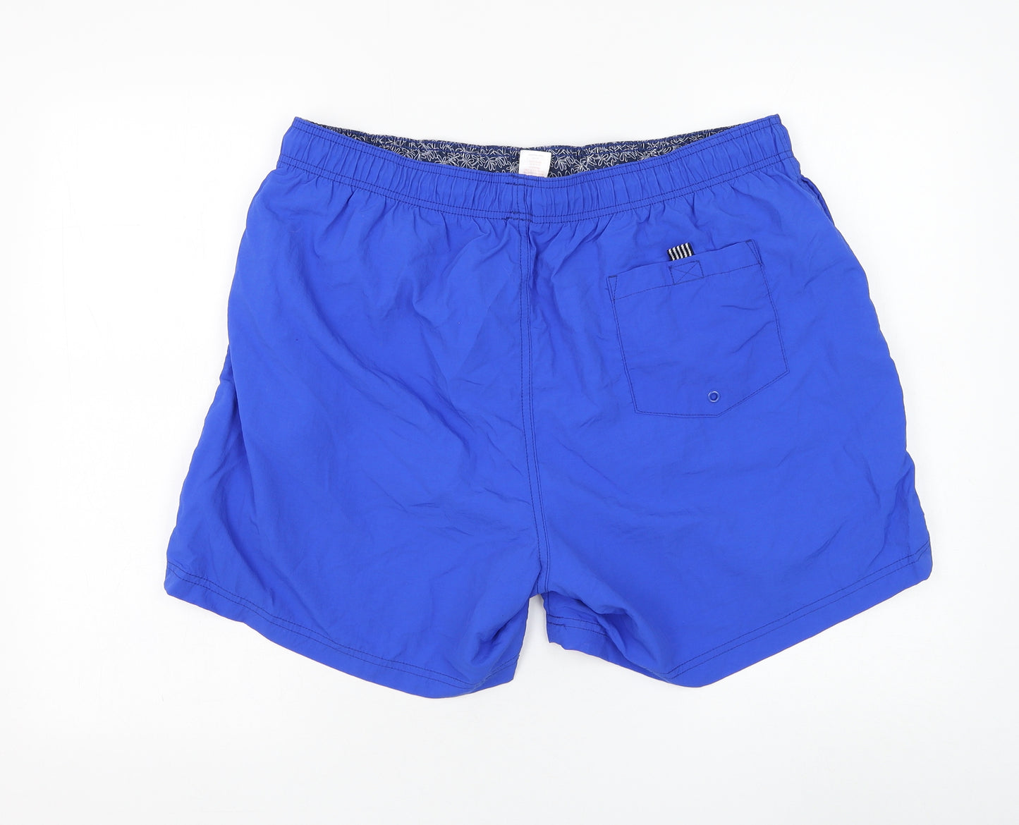 F&F Mens Blue Nylon Sweat Shorts Size XL L6 in Regular Drawstring - Swimwear