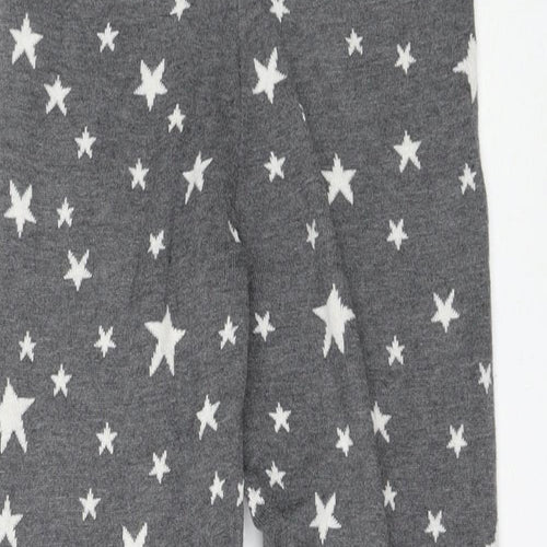 Brotes Girls Grey Polyester Jogger Trousers Size 14 Years Regular Pullover - Star, Leggings