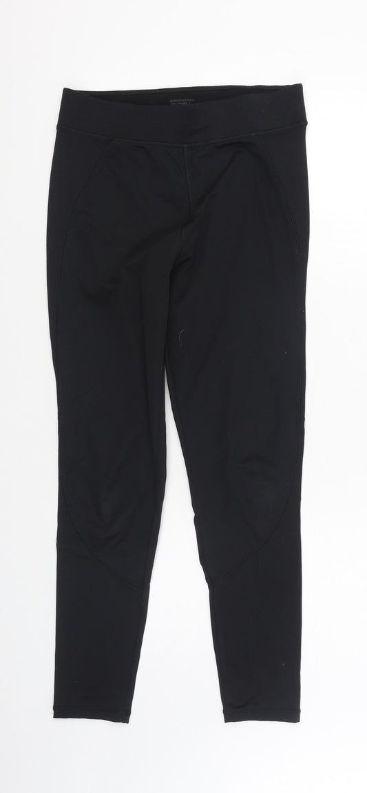 Dunnes Stores Womens Black Polyester Jogger Leggings Size M L28 in
