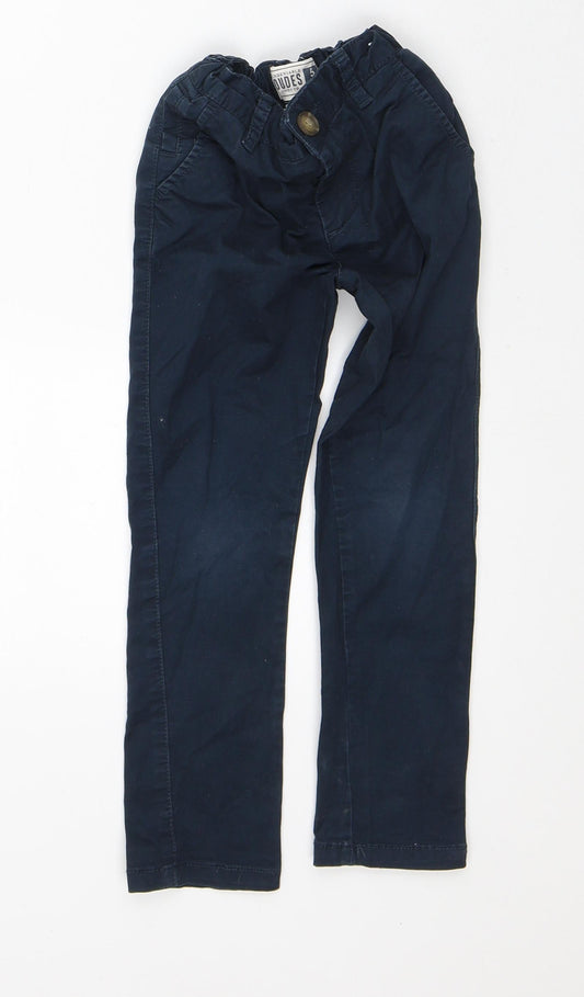 Undeniable Dudes Boys Black Cotton Cargo Trousers Size 5 Years Regular