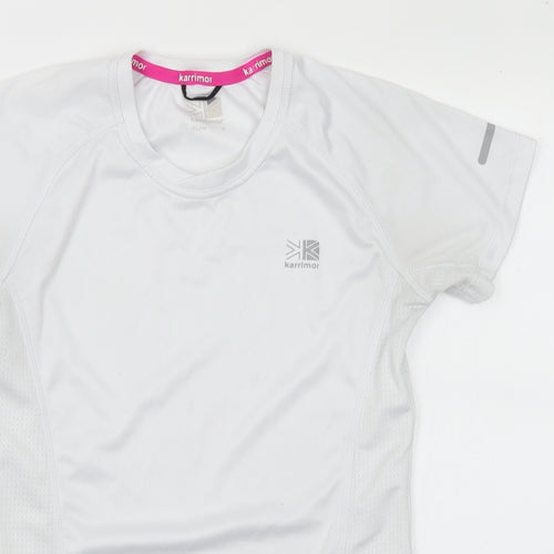 Karrimor Womens White Polyester Basic T-Shirt Size 8 Round Neck - Logo