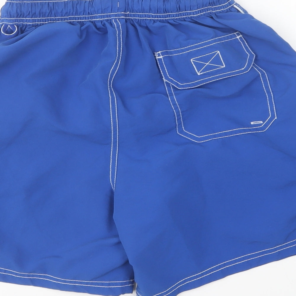 Dunnes Stores Mens Blue Polyester Athletic Shorts Size S L8 in Regular - Swim Shorts