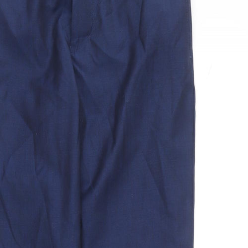 Preworn Mens Blue Wool Trousers Size 30 in L28 in Regular