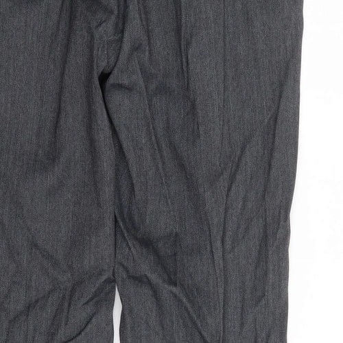 NEXT Mens Grey Polyester Dress Pants Trousers Size 32 L31 in Regular Zip
