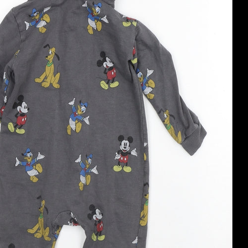 Disney Boys Grey Geometric 100% Cotton One Piece Size 10 Years - Mickey Mouse