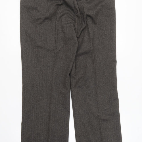 Remusr Mens Brown Polyester Trousers Size 34 in L29 in Regular