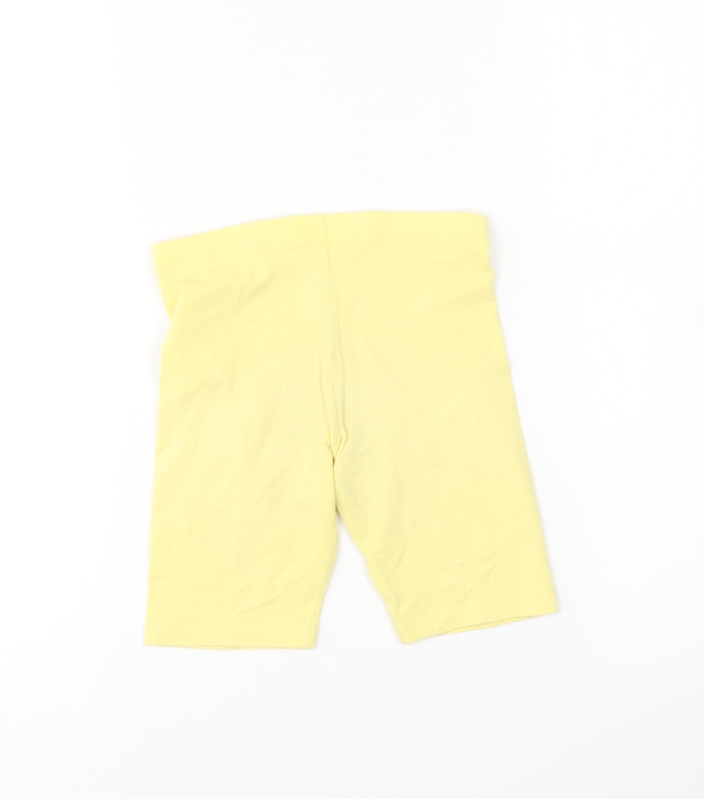 F&F Girls Yellow Cotton Jogger Trousers Size 6-7 Years Regular
