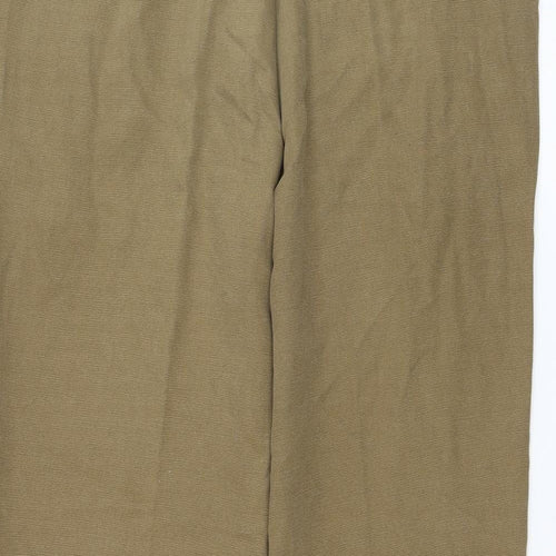 Douglas Mens Brown Polyester Trousers Size 38 in L28 in Regular Zip