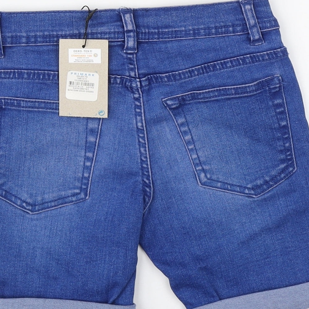 Primark Boys Blue Cotton Bermuda Shorts Size 5-6 Years Regular