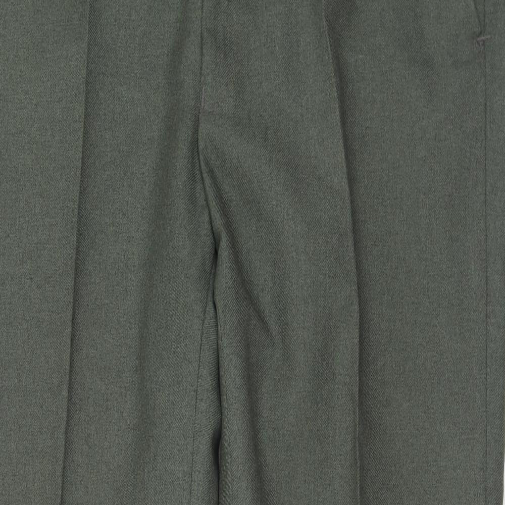 Cavellair Mens Green Polyester Trousers Size 36 in L30 in Regular