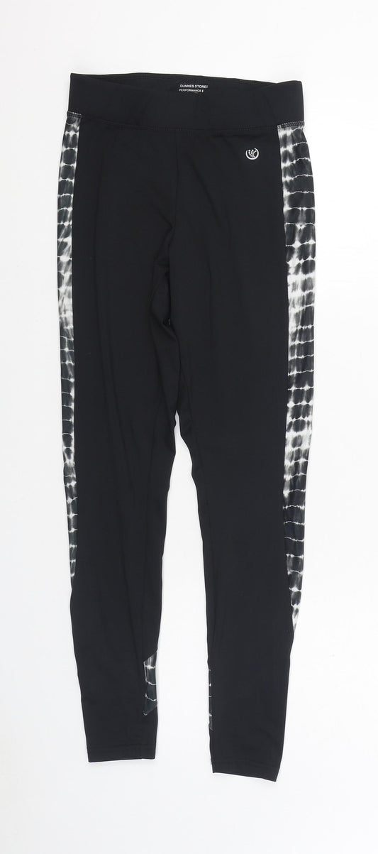 Dunnes Stores Womens Black Polyester Jogger Leggings Size S L27 in