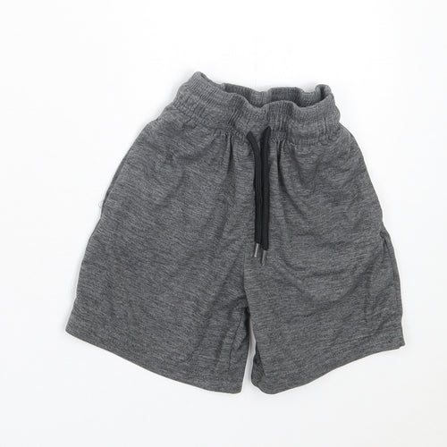 Dunnes Stores Boys Grey Polyester Sweat Shorts Size 4-5 Years Regular Tie