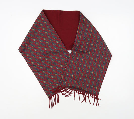 Cashmaire Mens Red Paisley Acrylic Scarf One Size