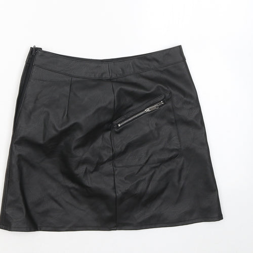 F&F Girls Black Polyester A-Line Skirt Size 11-12 Years Regular