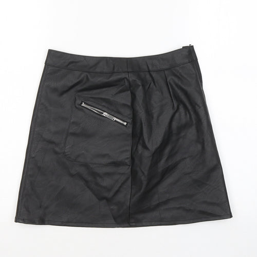 F&F Girls Black Polyester A-Line Skirt Size 11-12 Years Regular