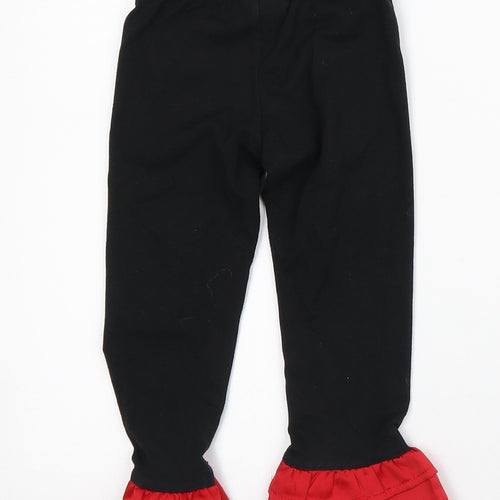 Rare Editions Girls Black Cotton Capri Trousers Size 2-3 Years Regular