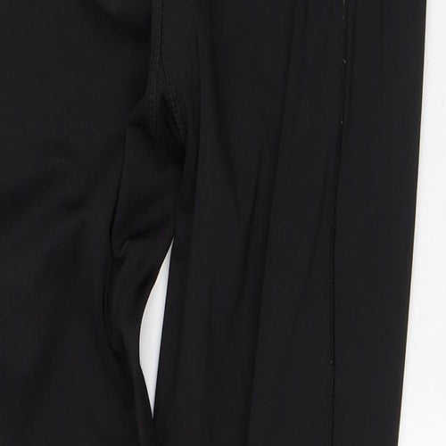 Workout Womens Black Polyester Capri Leggings Size M L27 in Regular