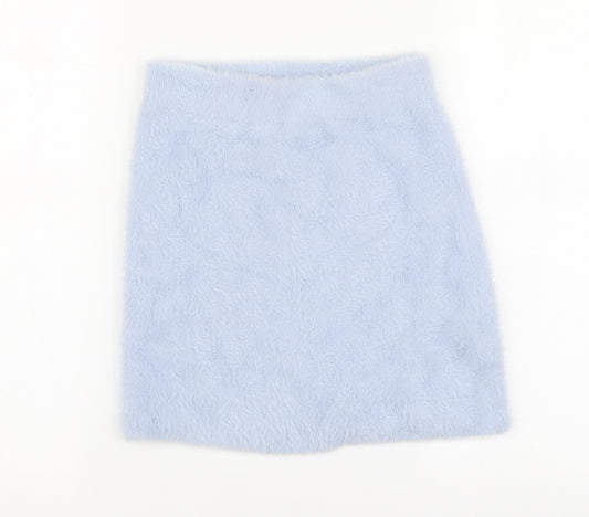 Primark Girls Blue Polyester Mini Skirt Size 9-10 Years Regular