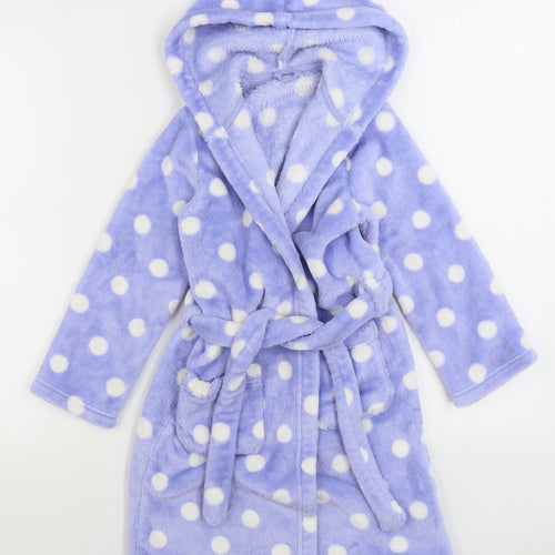 Marks and Spencer Boys Blue Polka Dot Polyester Gown Size 6-7 Years Tie