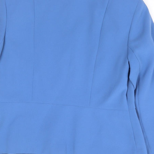 Dressbarn Womens Blue Jacket Size 6 Hook & Eye