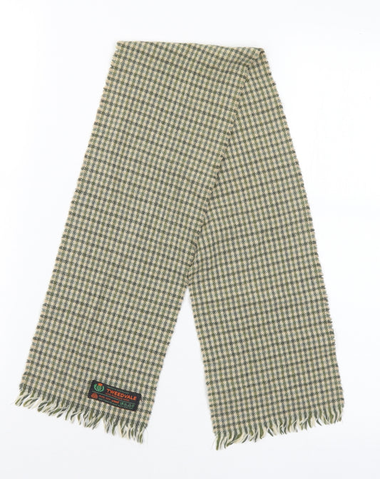 Tweedvale Unisex Green Plaid Wool Scarf One Size