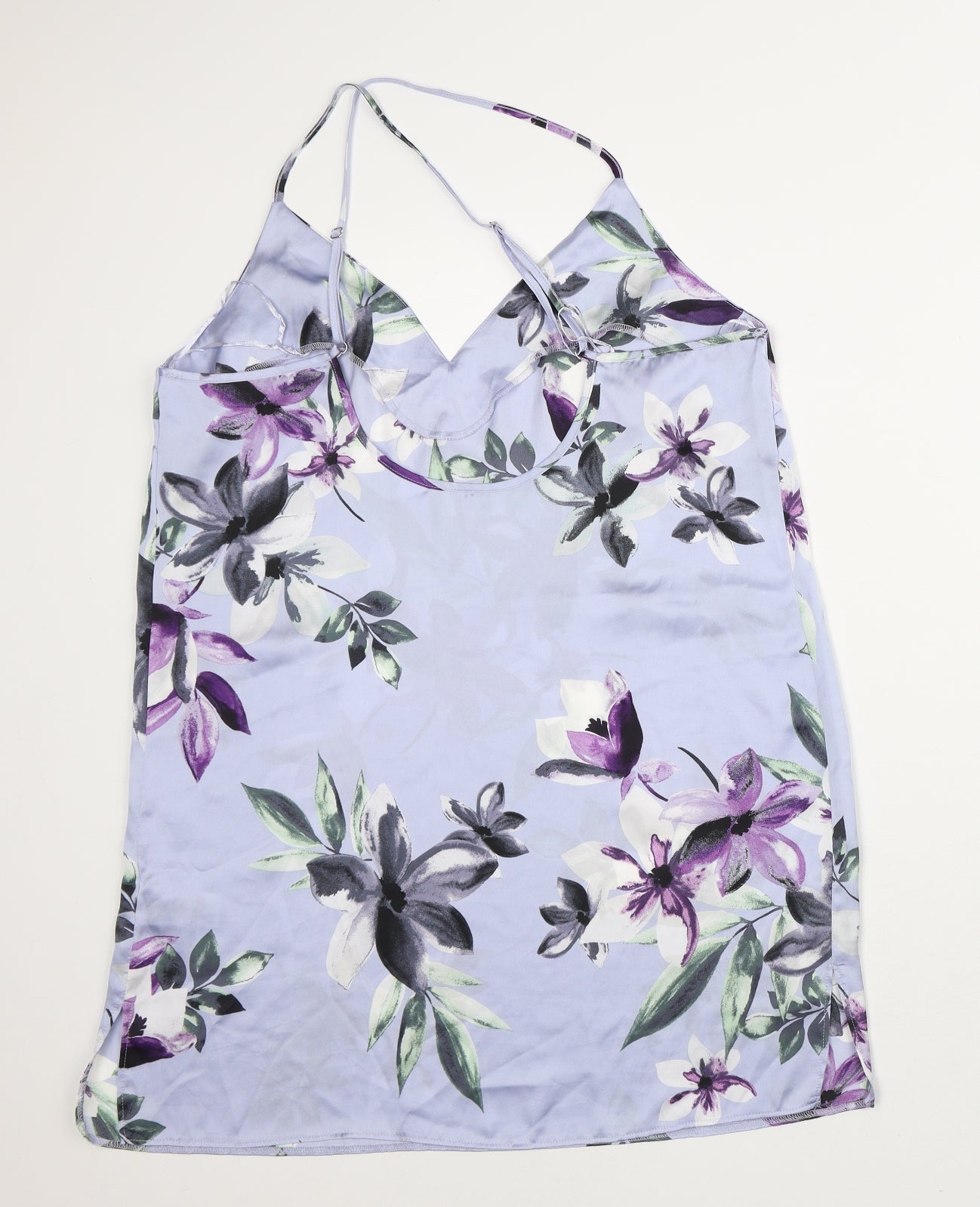 Love To Lounge Womens Purple Floral Polyester Cami Pyjama Top Size M