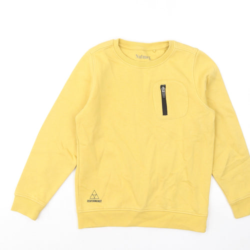 Nutmeg Boys Yellow Cotton Pullover Sweatshirt Size 7-8 Years