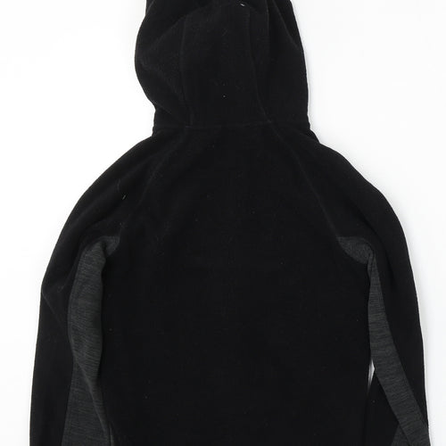 TU Boys Black Polyester Full Zip Hoodie Size 9 Years Zip