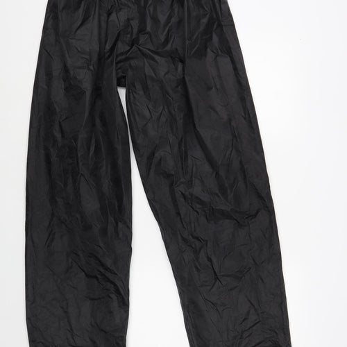 Result Core Mens Black Polyester Rain Trousers Trousers Size L L31 in Regular