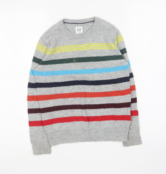 Gap Boys Multicoloured Round Neck Spotted Cotton Pullover Jumper Size S