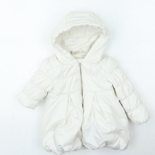 nula bug Girls White Basic Coat Coat Size 2 Years