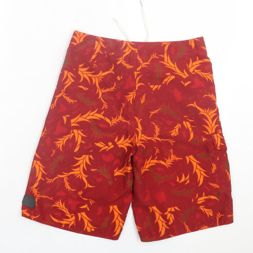 Saltrock Mens Red Geometric Polyester Bermuda Shorts Size L L10 in Regular Tie