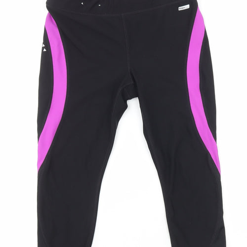 Athletic Works Womens Black Polyester Sweatpants Leggings Size S L18 in Regular