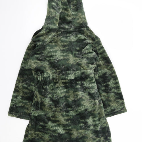 Primark Boys Green Camouflage Polyester Robe Size 6-7 Years Tie