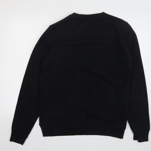 Continental Womens Black Cotton Pullover Sweatshirt Size L