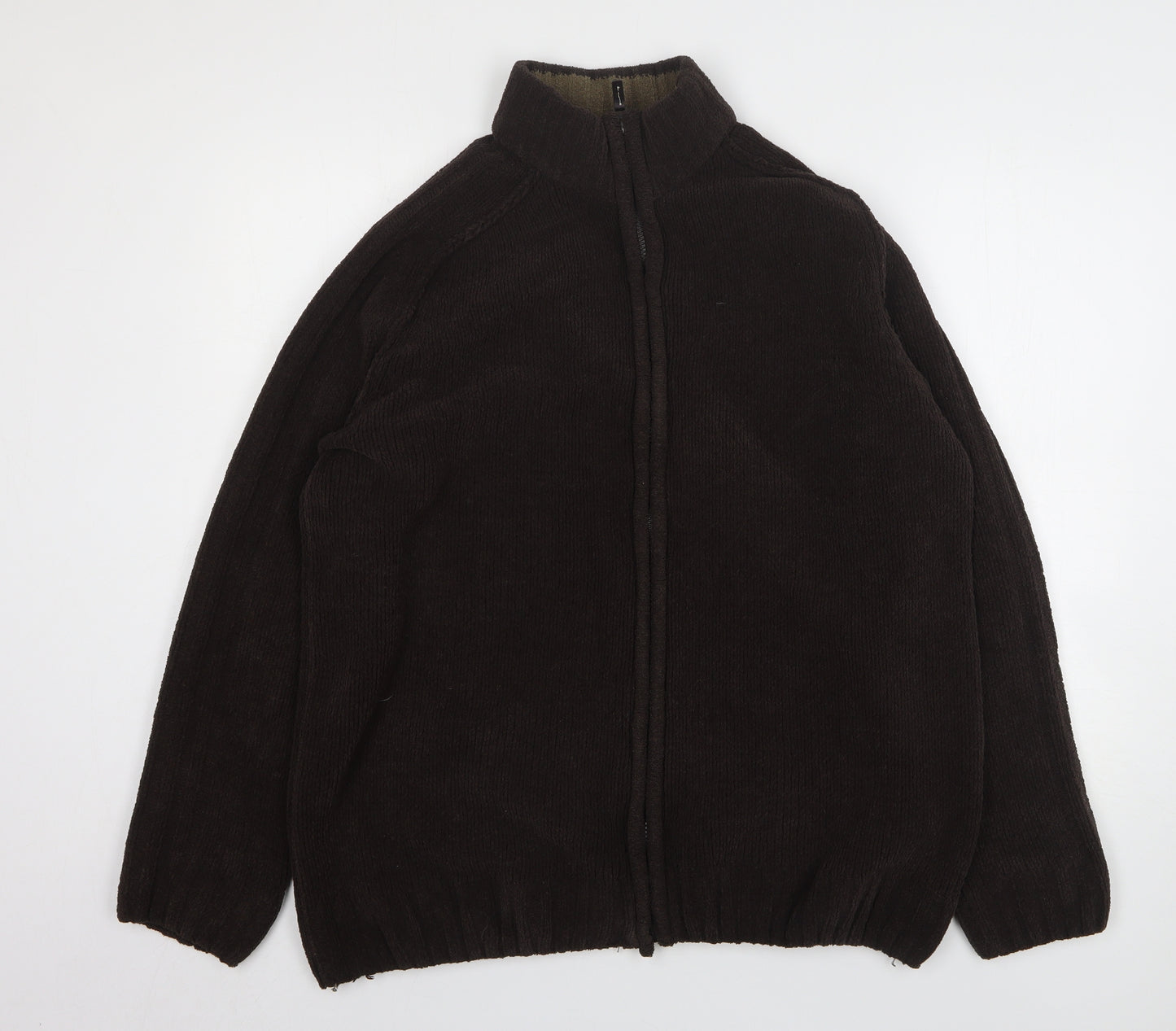 Wolsey Womens Brown Polyester Full Zip Sweatshirt Size XL