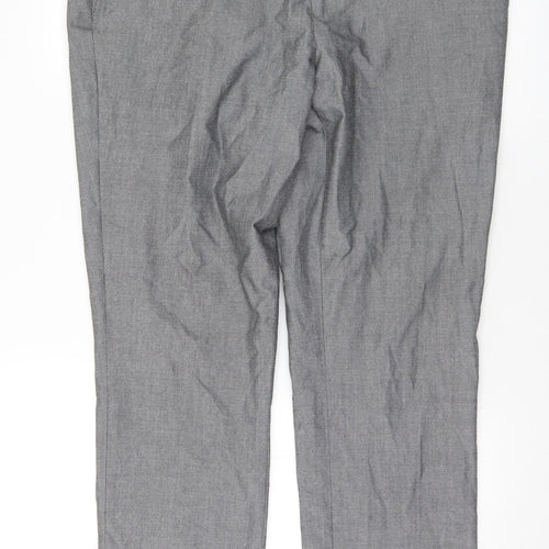 Primark Mens Grey Polyester Trousers Size 36 L31 in Regular Button