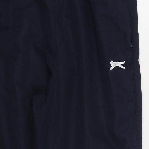 Slazenger Mens Blue Polyester Jogger Trousers Size L L26 in Regular Tie