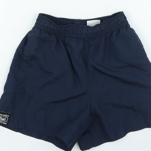 ASICS Boys Blue Polyester Sweat Shorts Size 2-3 Years Regular