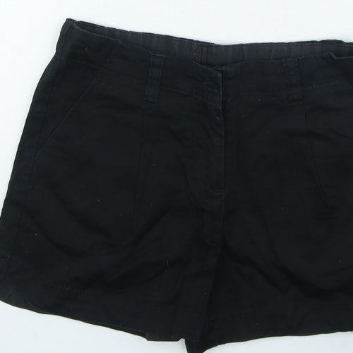 NEXT Girls Black Cotton Hot Pants Shorts Size 8 Years Regular