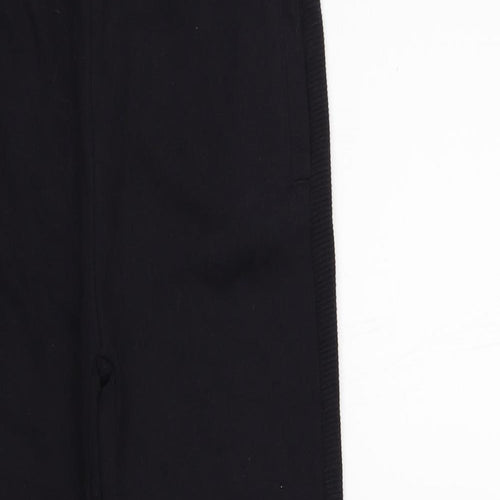 TU Girls Black Cotton Jogger Trousers Size 9 Months Regular Drawstring
